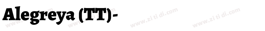 Alegreya (TT)字体转换